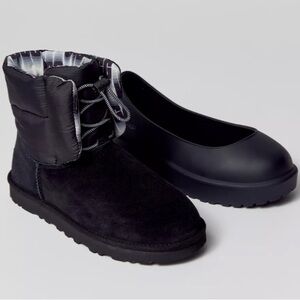 UGG Black Classic Maxi Toggle Nylon Boots Size 9 Worn